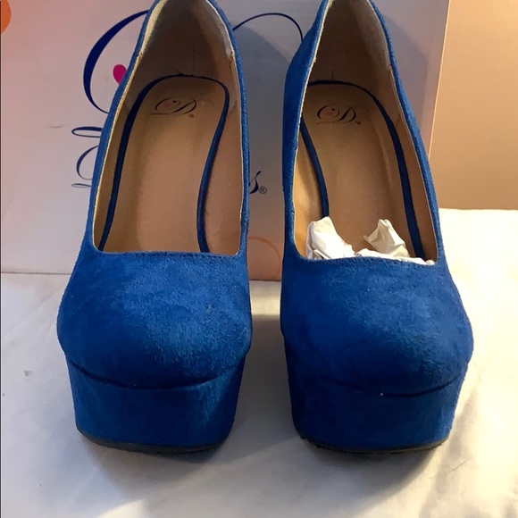 Wore once,between Cobalt and Navy blue wedges - Picture 5 of 5